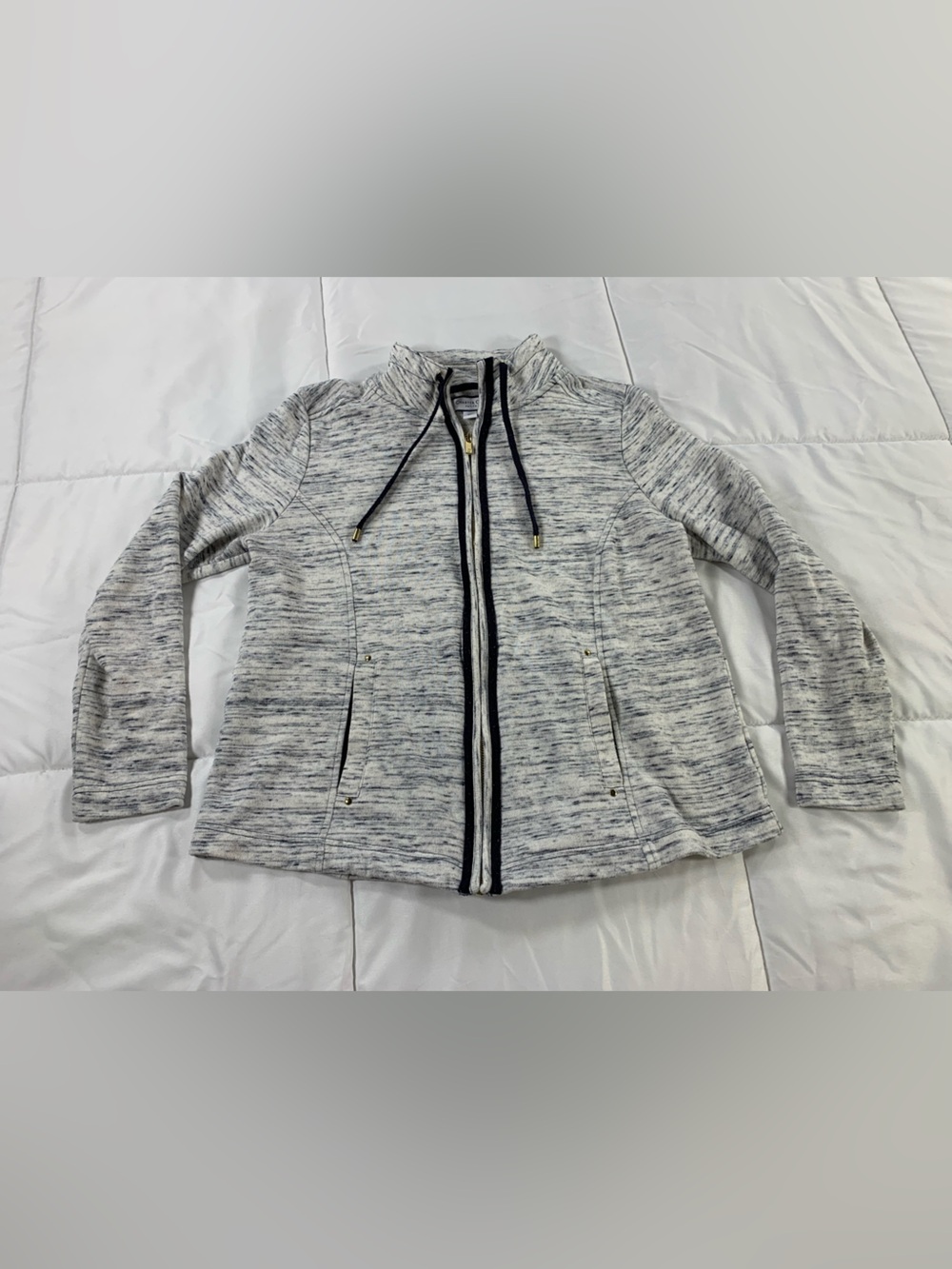 Pre loved CHARTER CLUB zip up sweater womens size petite L